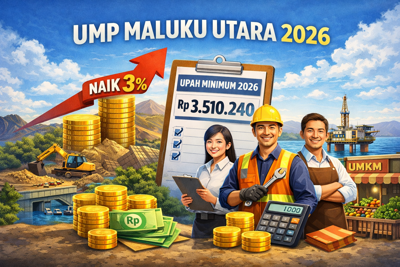 Pemprov Maluku Utara Tetapkan UMP 2026 Naik 3 Persen