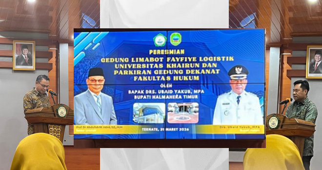 Rektor Resmikan Gedung Limabot Fayfive Logistik Unkhair